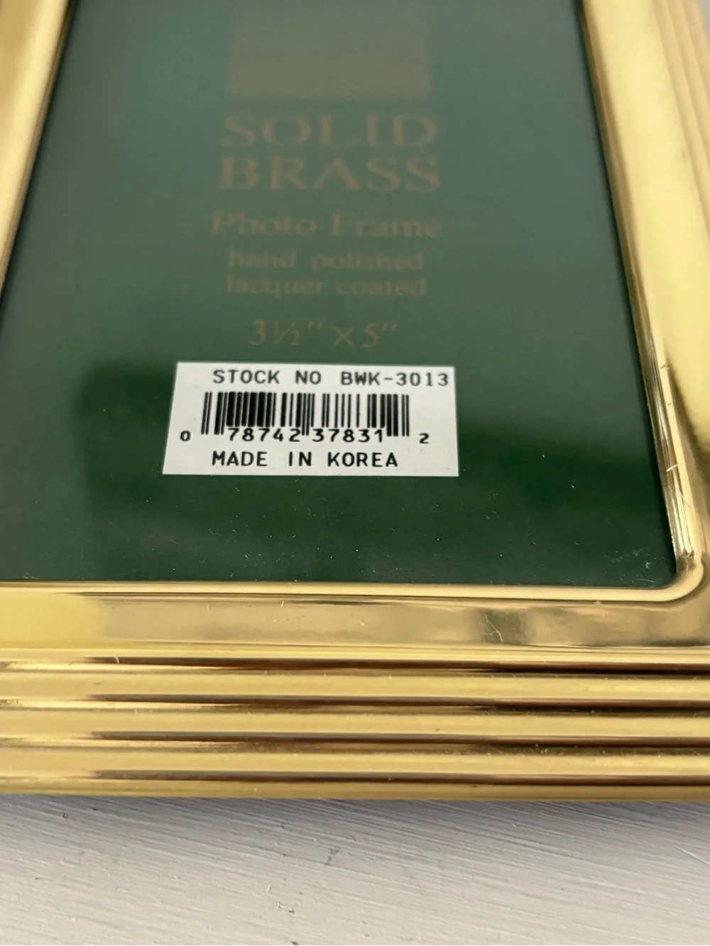 Solid Brass Gold Photo Frame - Classic Home Accents